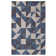 Kahula Geometric Triangle Mosaic Blue/White/Grey Area Rug