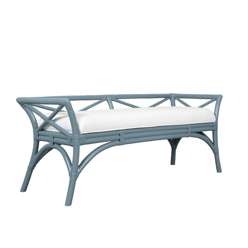 Wicker Bench, Regatta Blue