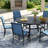 7-Pieces Round Patio Dining Set With Stackable PVC-coated polyester Chairs-1583373420