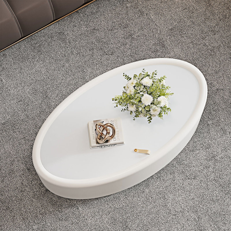 Table basse avec rangement dissimulé, Blanc