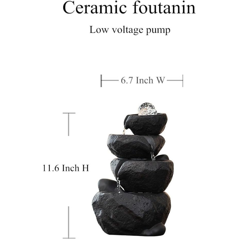 Fontaine de table en fontaine en céramique