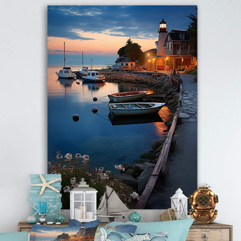 Port Harbor Serenade I - impression, H 20 po x l 12 po x P 1 po, Toile tendue