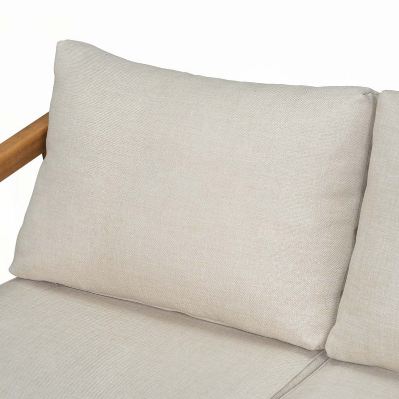 48.4" Outdoor Acacia Wood Loveseat
