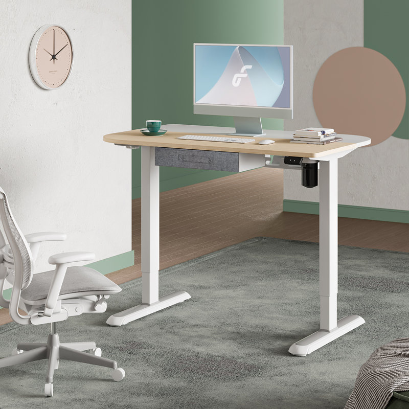 Adjustable Standing Desk, Light Brown