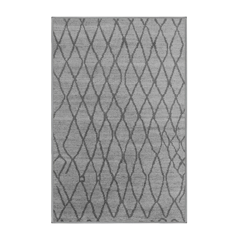 Tapis gris Mid-Century Modern 1780, Rectangle 2 pi x 3 pi