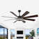 72" Indoor Ceiling Fan with LED Light Kit and Remote Control, Reversible 8-Blades, 6 Speeds, Timer, 3 Color Temperatures