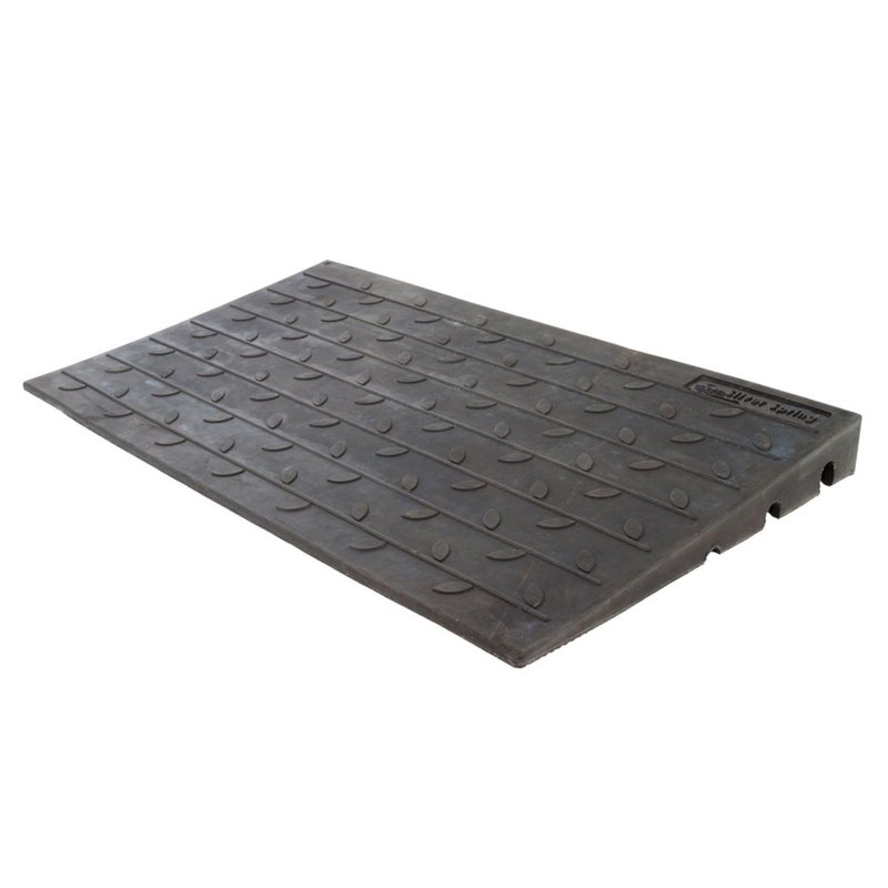 Silver Spring Maximum Riser, Solid Rubber 3 Channel Threshold Ramp, Black, 4" H x 24" L x 42" W