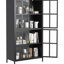 Armoire solide en métal avec rangement spacieux, joint magnétique, pieds réglables pour les tablettes de la salle à manger, dispositif de basculement, pièces