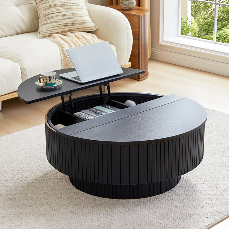 Table basse Mid Century, Noir