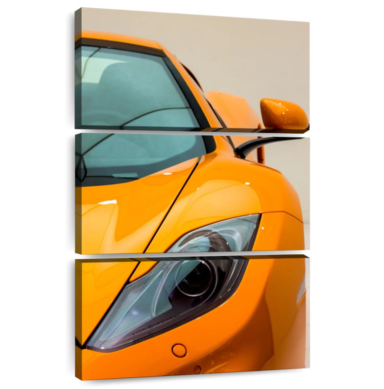 Mehar Orange McLaren 12C Sports Car, 74" H x 48" W