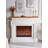French retro electric fireplace with simulated flames