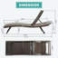 Chaise longue d'extérieur en osier 2 pièces