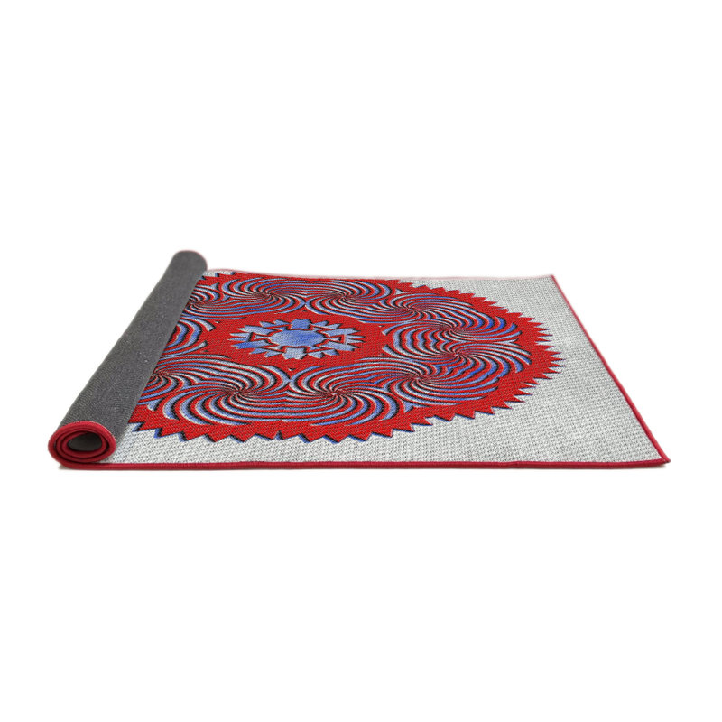 Rouge Tapis décoratif, Rond 7 pi