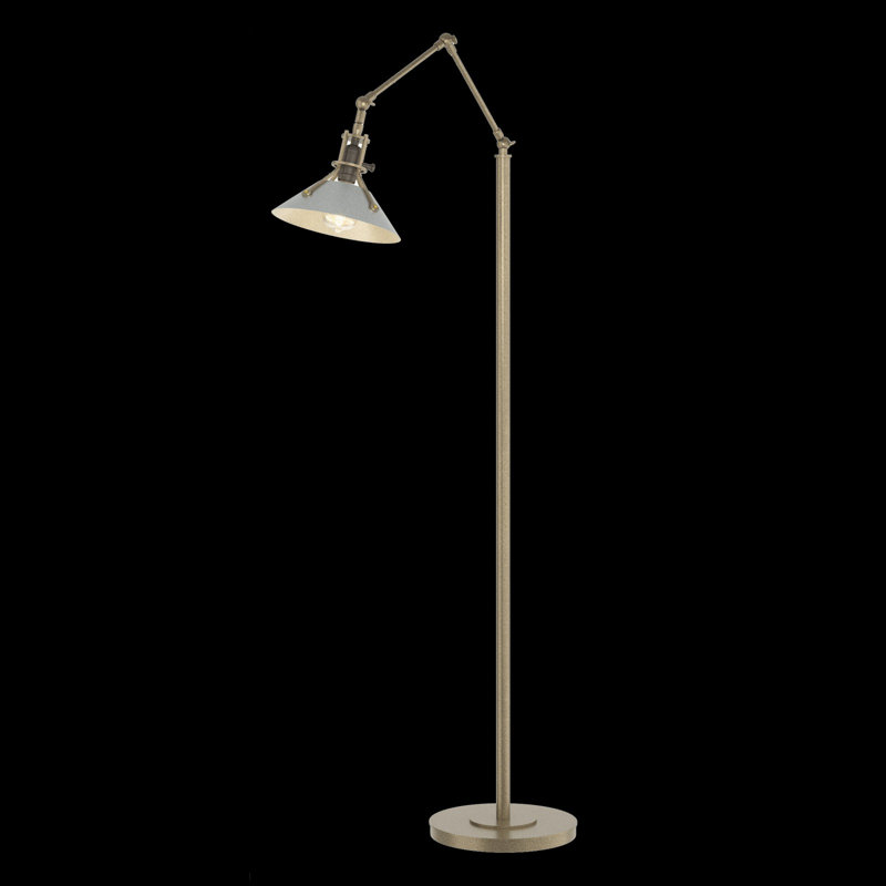 Henry 60.8" Task Floor Lamp, Soft Gold, Vintage Platinum
