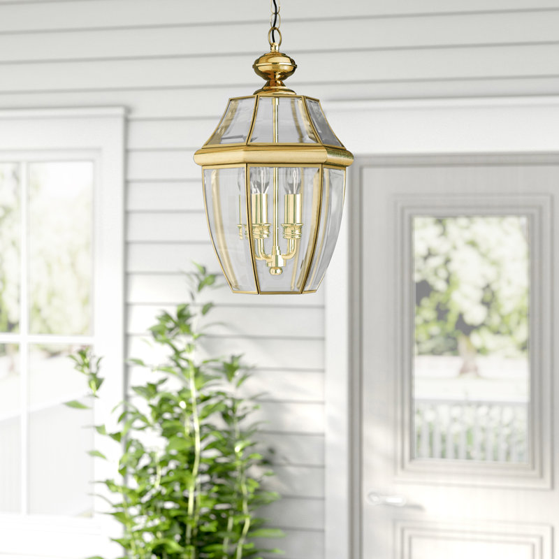 Lancaster Three Light Outdoor Pendant from Generation Lighting , Antique Bronze, No
