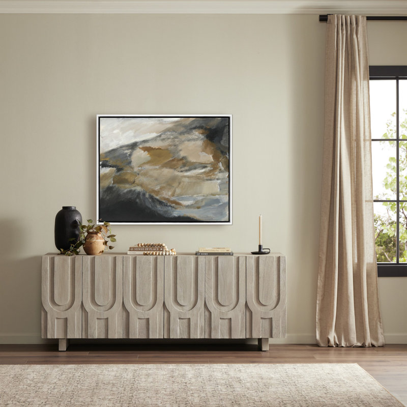 Pinnacle Painting by Melanie Biehle, White Maple Canvas Floater Framed, 32.5" H x 40" W