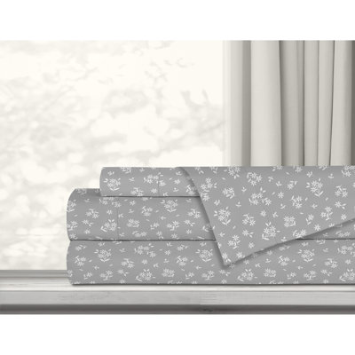 100% Cotton Flannel Floral Fitted Sheet