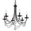 Lustre à six lumières de style chandelle Mbagaya-2057264768