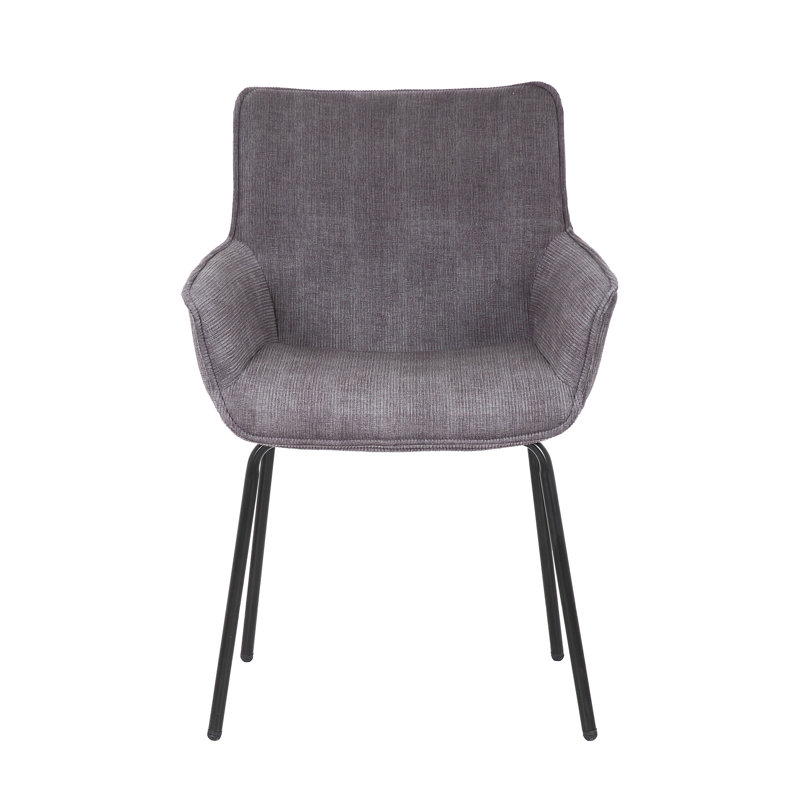 Lizabeta 19.29'' H Fabric Upholstered Armchair, Dark Gray