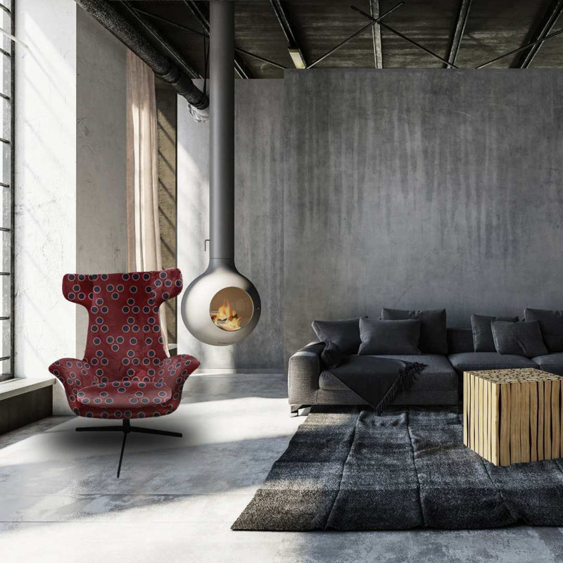 Alexandia Velvet Swivel Armchair