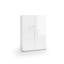 Armoire de rangement blanche moderne ultrabrillante 2 portes Modena