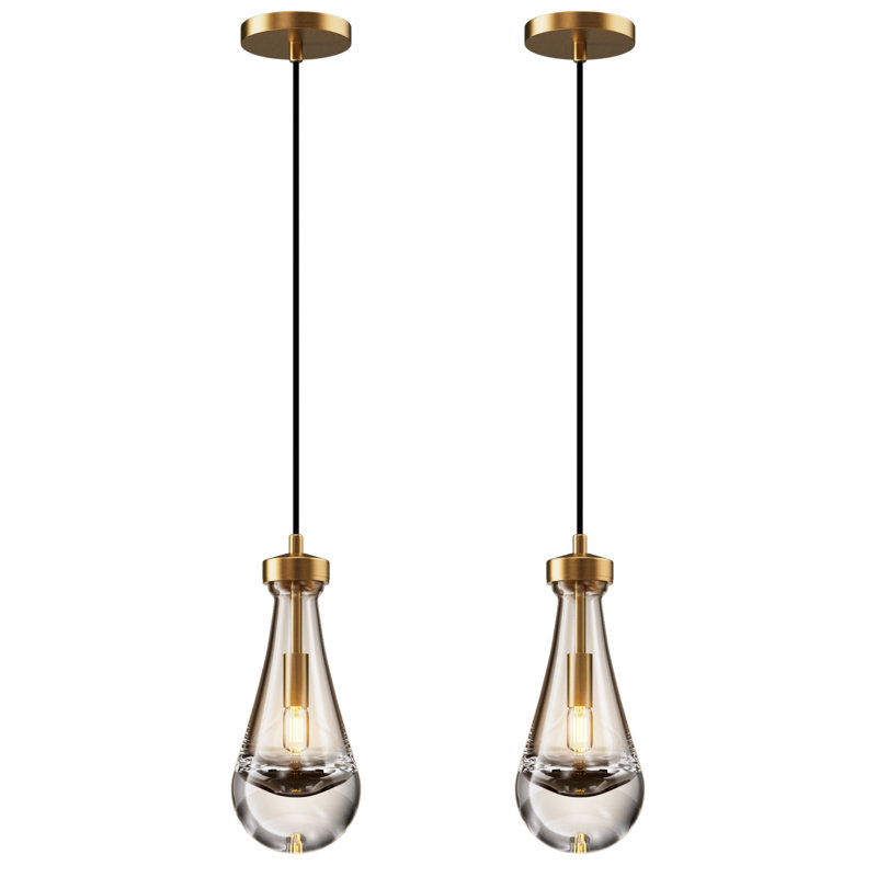 Pleasant Plains 2 - Light Luxury Raindrop Pendant, Bronze