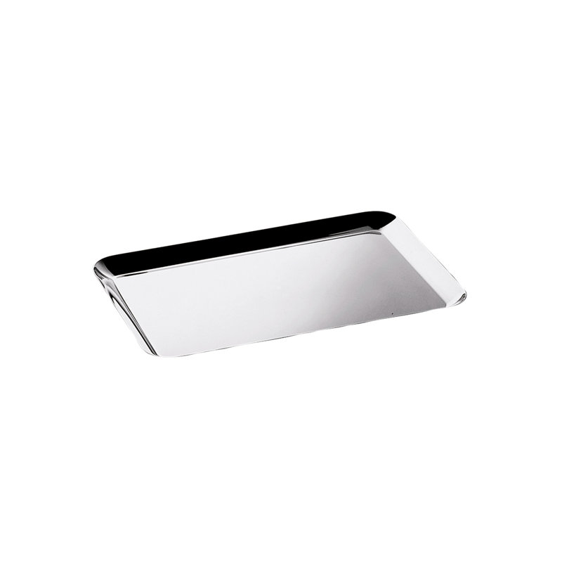 Plateau de service rectangulaire Uno - 9 po x 5,1 po - 1 pièce - Acier inoxydable