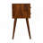 Solid Wood Mini Nightstand, 2-Drawers, Chestnut, Dark Brown