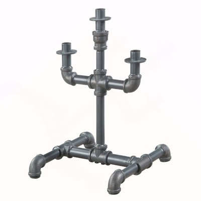 Porte-bougie gris sable