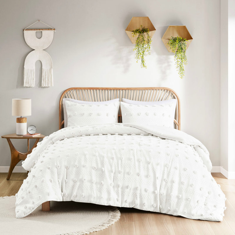 King/ King Bedding - Comforter, , Feature Cover , Adorned Comforter, King Comforter + 2 Shams, Ivory