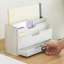 Solid Wood 3-Slot Desk Organiser With Drawers