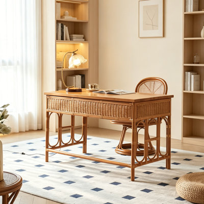 Bureau en frêne naturel et bois de frêne brun