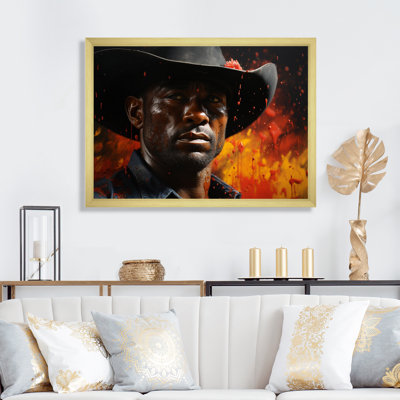 Western Cowboy Pride, portrait sur toile
