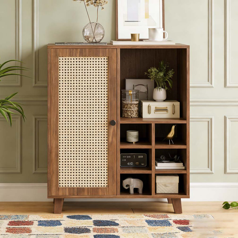 Sideboard Cabinet with Storage, Walnut