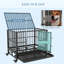 Chenil en métal robuste avec cage verrouillable