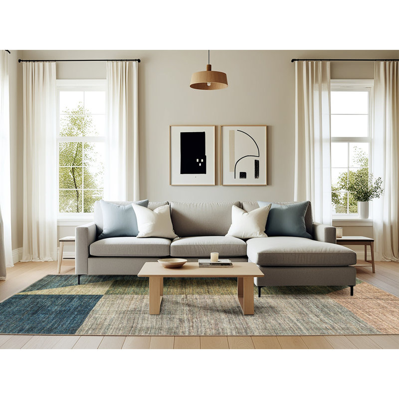 Tapis abstrait moderne 4936, Rectangle 6 pi x 9 pi