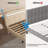 Santrese Upholstered Platform Bed Frame with Modern Headboard, Charging Station, No Box Spring Needed-221802600-221802602