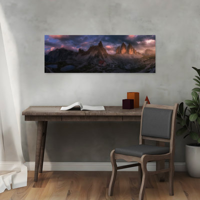 Dolomite Peaks Glow Dramatic Abstract Contemporary Mountain Art mural