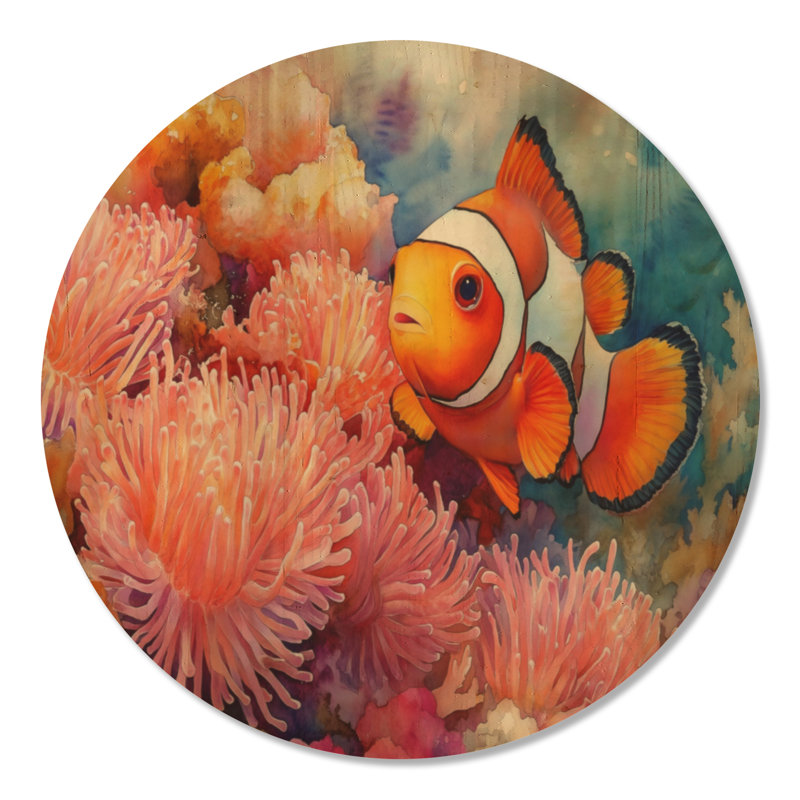 Sheeley II - art mural rond en bois nautique, 36" Round, Rond