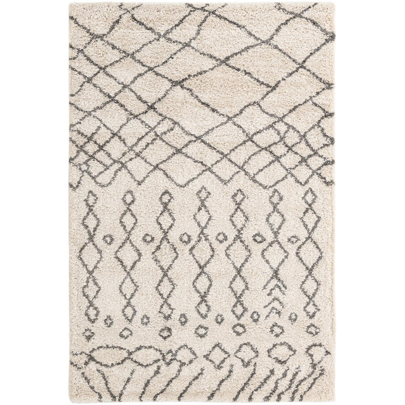 Tapis ivoire / noir Pickering, Rectangle 6 pi 1 po x 9 pi