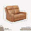 Canapé inclinable électrique Reid 58 po en cuir avec port USB - Cognac-529698289