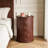 Wood Round Bedside Table | Multi-Functional Side End Table | Gift Idea