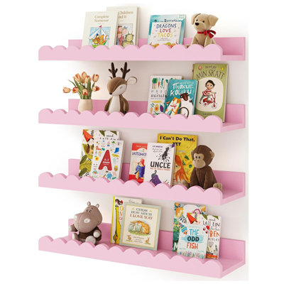 Tablettes flottantes, paquet de 4, rose