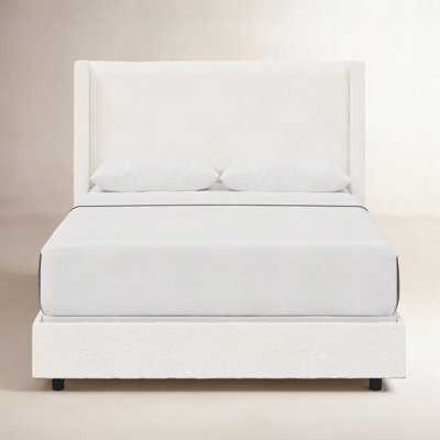 Hanson Upholstered Wingback Bed