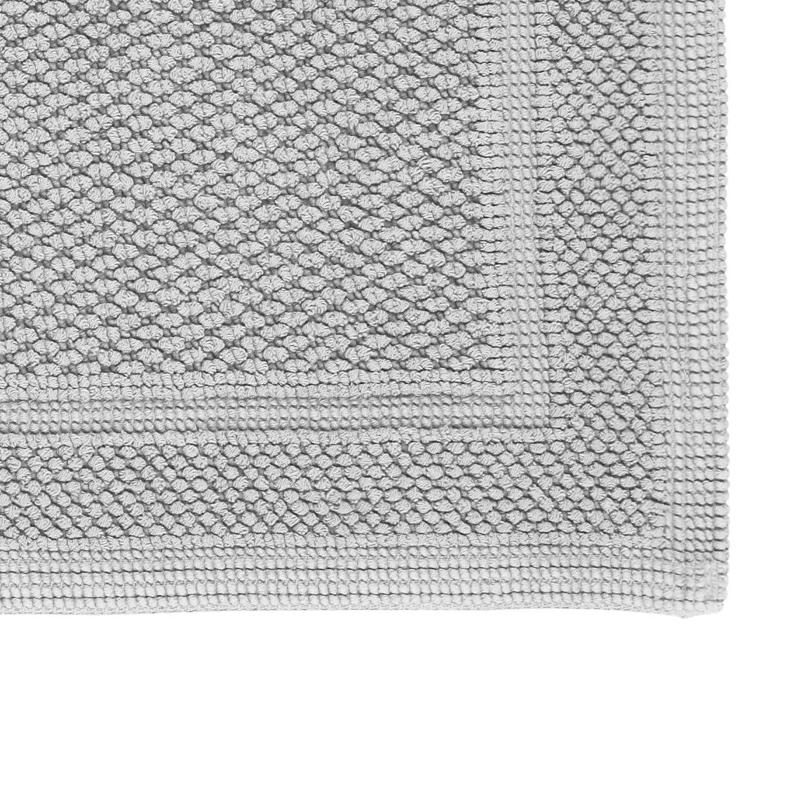 Tanglewood Cotton Non-Slip Bath Rug, Aluminum