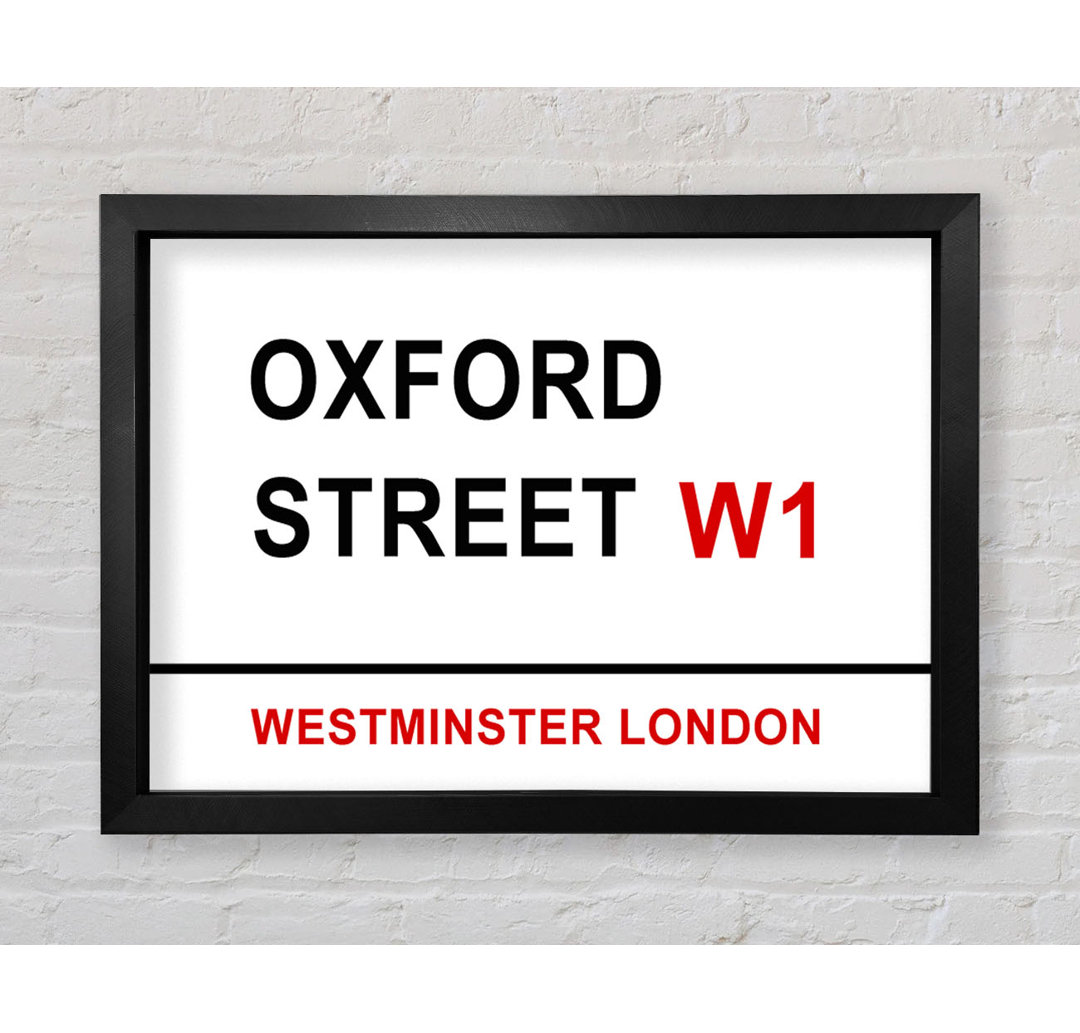 Oxford Street Signs Gerahmter Druck