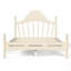 Lit plateforme avec tête de lit chic, structure en bois massif, support à lattes, pas de sommier tapissier, conception basse à terre, beige-130155208-130155203