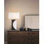 Lampe de table demi-lune avec fonction de veilleuse - Interrupteur rotatif à 4 voies en bois brun foncé de 30 po-1309013420