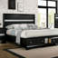 Meuble de chambre à coucher contemporain contemporain avec tête de lit grand lit 1 pièce et tiroirs