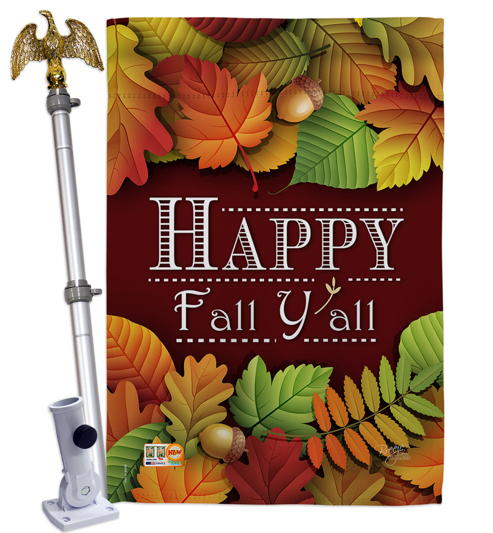 Double Sided 40'' H x 28'' W Polyester Thanksgiving Flag Set Red Barrel Studio®